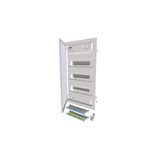 Hollow wall compact distribution board, 3-rows, super-slim sheet steel door