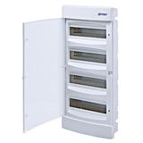 Flush-mounted enclosure 4-rows, 48MW, IP40, white door