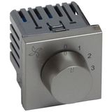 Fan controller Arteor - rotary speed controller 40-400 VA - 2 modules -magnesium