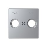 8550.1 PL Cover plate for TV-R/SAT outlet - Silver SAT 1 gang Silver - Sky Niessen