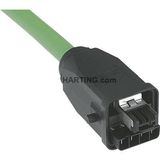 Han3A RJ45 Hybrid Cat5 plug 4+4p IDC