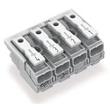 Lighting connector push-button, external without ground contact white