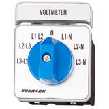 Voltmeter-Selector Switch 3 x L-L / 3 x L-N, Panel mounting