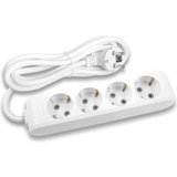 X-tendia White Four Gang Earth Socket with Cable CP