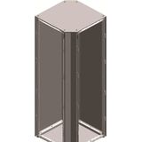 TriLine -R Corner cabinet with rear wall, top plate and closed bottom 