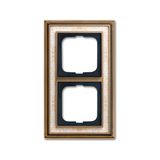 1722-846 Cover Frame Busch-dynasty® antique brass decor ivory white