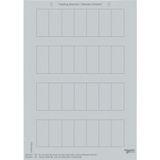 Labelling sheets for push-buttons, silver, System M