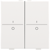 Double key with 'I' and '0' symbols for wireless switch or push button