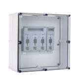 Fuse switch enclosure with XNH size 2, 4-pole
