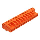 THT female header angled Pin spacing 5.08 mm orange