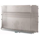 Arc-fault protected main busbar cover over the total section width, W=1200mm