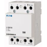 Installation contactor, 230VAC/50Hz, 3N/O+1N/C, 63A, 3HP