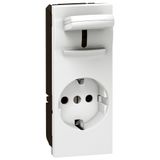 Socket outlet Mosaic - German std - 2P+E with lever - 5 modules - antimicrobial