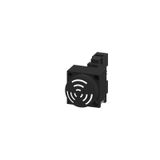 Acoustic signal device, 22 mm, round, plastic, black, continuous tone 2.4 kHz, IP65, sound pressure  3SB3234-7BA10