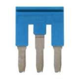 Short bar for terminal blocks 4 mm² push-in plus models, 3 poles, blue