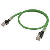 Ethernet patch cable, S/FTP, Cat.5, PUR (Green), 2 m XS6W0018M