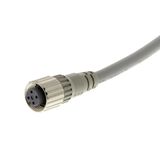 Sensor cable, M12 straight socket (female), 4-poles, A coded, PVC fire XS2F0190D