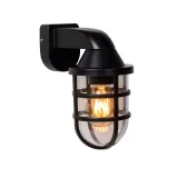 Lucide LEWIS - Wall light Outdoor - 1xE27 - IP44 - Black