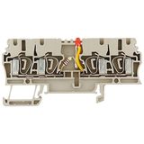 Feed-through terminal block, Tension-clamp connection, 2.5 mm², 24 V, 