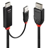 2m HDMI to Display Port 4K60Hz Adapter Cable Connects a single HDMI® device to a DisplayPort Display with a maximum resoltion of 4096x2160@60Hz