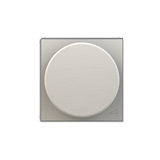 8560.2 AI Cover plate with rotatory knob for dimmer - Stainless Steel for Dimmer Turn button Stainless steel - Sky Niessen