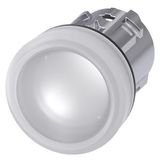 Indicator light, 22 mm, round, metal, shiny, white,  3SU1051-6BA60-0AA0