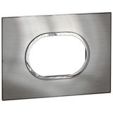 Arteor™ - Plate - Italian / US std - round - 3 modules - stainless steel