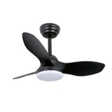 Stel Mini S Dim LED DC Ceiling Fan  CCT 20W 1900Lm Black