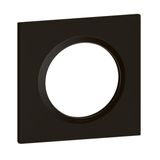 Dooxie square plate 1 station velvet black finish