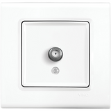 Linnera S White Sat Socket F Connector Terminated