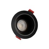 FIALE COMFORT ANTI - GLARE GU10 250V IP20 FI85x50mm BLACK round, reflector black, adjustable
