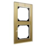 Real glass frame double gold M-Plan