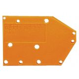 End plate snap-fit type 1.5 mm thick orange