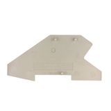 End plate (terminals), 94.98 mm x 1.5 mm, dark beige