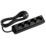X-tendia Black Four Gang Earth Socket with Cable CP