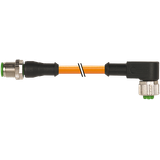 M12 male 0° / M12 female 90° A-cod. PUR 4x0.34 or +robot+drag ch. 2m