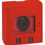 Break glass emergency box-2 position-surface mounting-IP 44-red box with LED