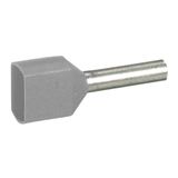 Ferrules Starfix - doubles individuals - cross section 2 x 2.5 mm² - grey