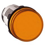 Harmony XB7, Monolithic pilot light, plastic, orange, Ø22, integral LED, 230…240 V AC