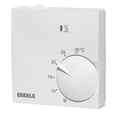 Active white room controller extra flat, 5-30C, AC 230V, 1 NC contact, 5 A, on/off, lamp heat, with TA approx.5K, RAL 9016