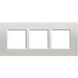 LL - cover plate 2x3P 57mm silver