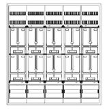 Z„hlerverteiler 10xZF, H=1400 B=1300 T=210mm