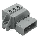 1-conductor male connector CAGE CLAMP® 2.5 mm² gray