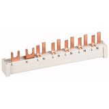 Busbars, 10 qmm, 1pole+N