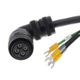 G5 series servo motor power cable, 30 m, w/o brake, 3 k W to 5 kW