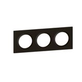 Dooxie square plate 3 positions velvet black finish