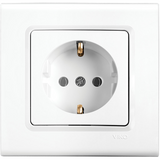 Linnera S White Earthed Socket