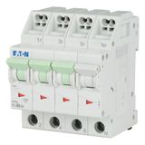 Miniature circuit breaker (MCB) with plug-in terminal, 8 A, 3p+N, characteristic: B