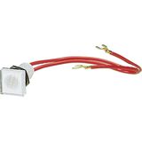 Indicator light, white, 230V neon lamp