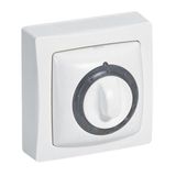 Illuminated timed switch (indicator light supplied) Surface-mounted switchgear - White